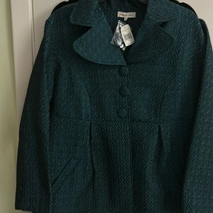 Indigo, soul, green blazer with side pockets